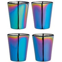 Kitchencraft Barcraft Rainbow Iridescent Shot Glasses - Set Of 4