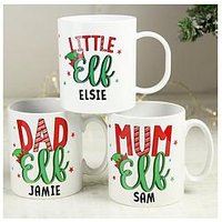 The Personalised Memento Company Matching Family Elf Mug - Little
