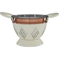 Premier Housewares Small Colander - Cream/Copper