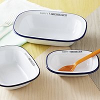 Personalised Enamel Pie Dish For Him