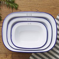 Personalised Initials Enamel Pie Dish Set