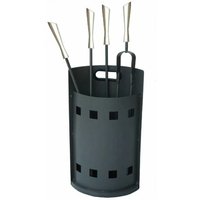 Fireplace Utensils DKD Home Decor Stainless steel Steel (4 Pieces)