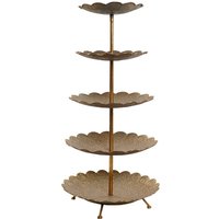 Fruit Bowl Home ESPRIT Golden Metal 50 x 50 x 98 cm