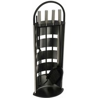 Fireplace Utensils DKD Home Decor Silver Steel 23 x 15 x 66 cm (4 Pieces)