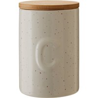 Wilder Speckle Coffee Canister in Dolomite with Bamboo Lid